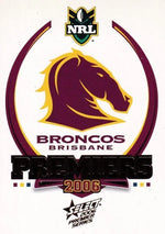 NRL Brisbane Broncos Premiers Limited Edition Card Set (2006)