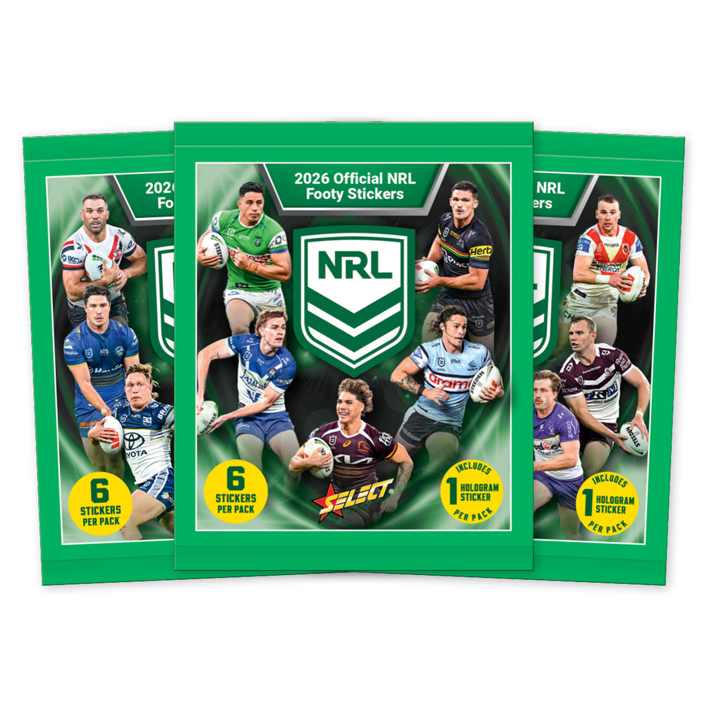 2026 Official NRL Footy Stickers Pack – Select Cards
