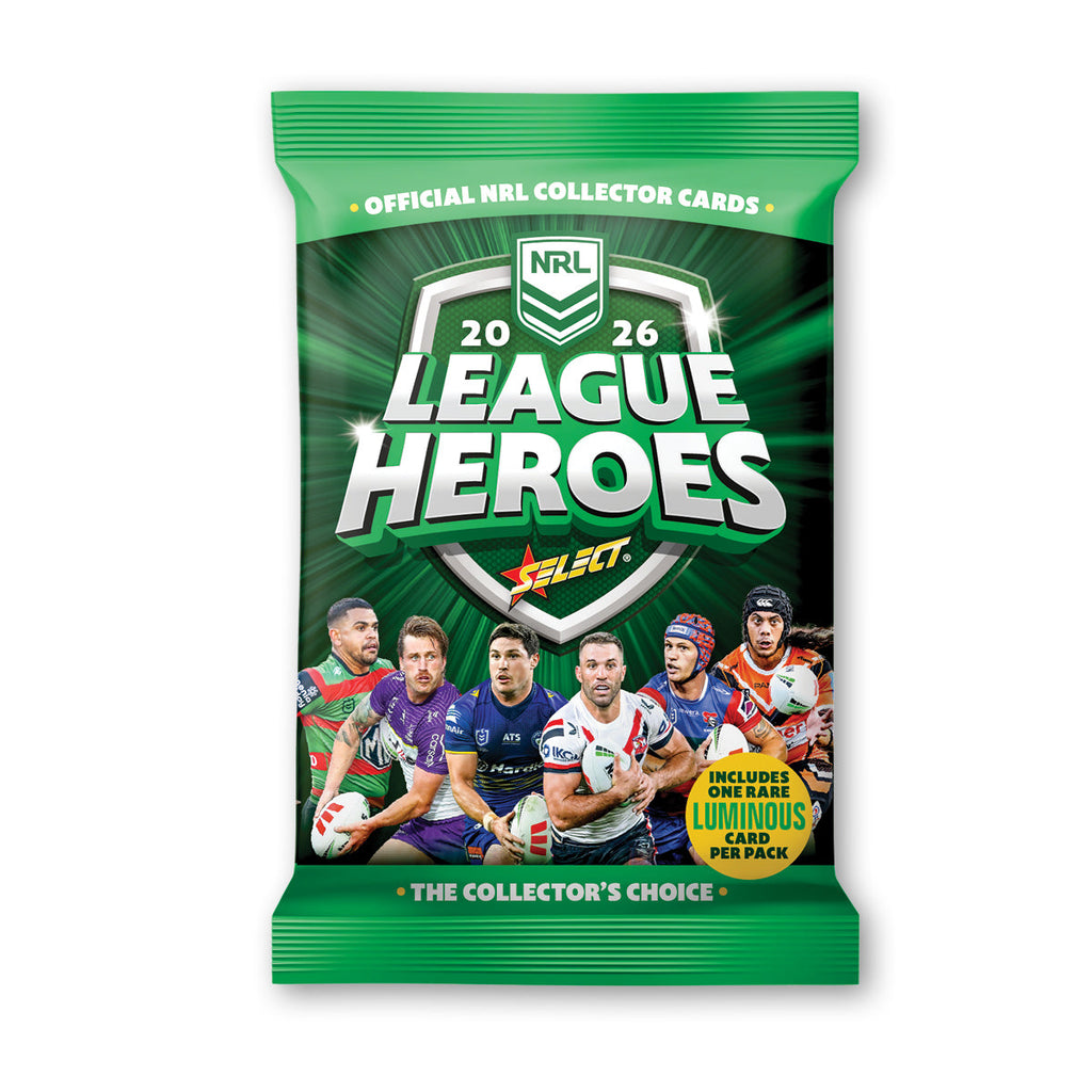 2026 NRL League Heroes Cards Box (36 Packs) – Select Cards