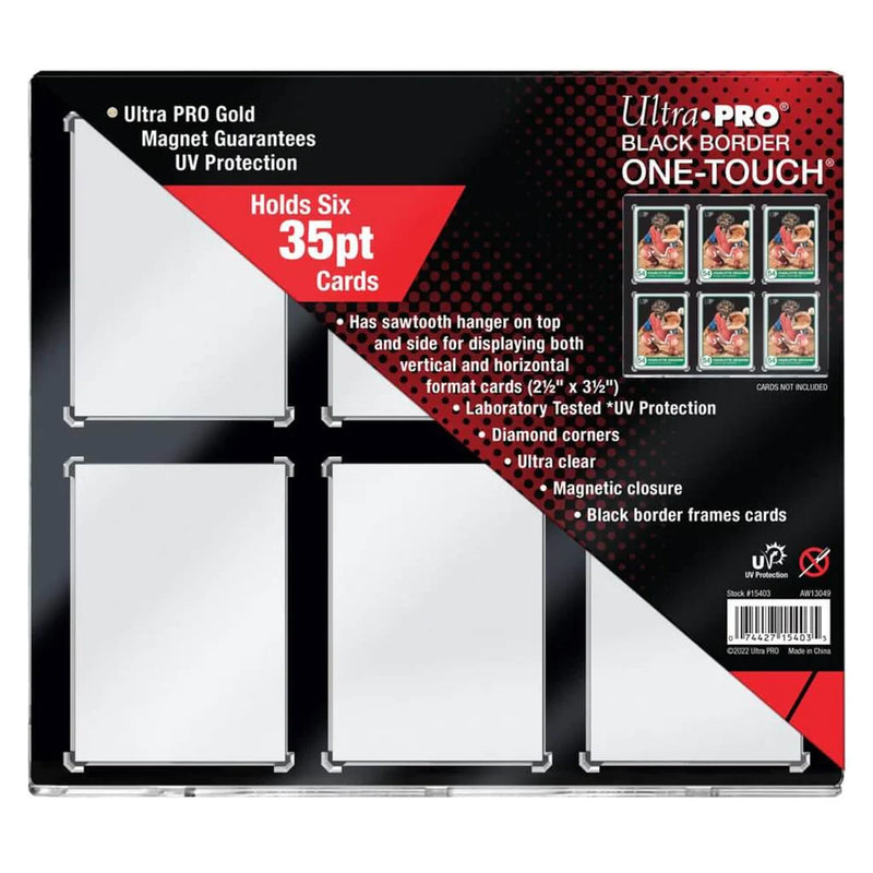 Ultra Pro One Touch 35 Point Black Border 6 Card Holder