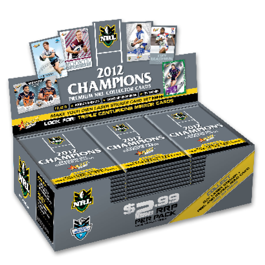 2012 NRL Champions Collector Cards Sealed Box (36 Packs)