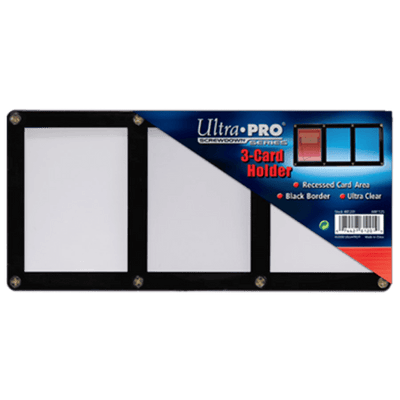 Ultra Pro 3-Card Black Frame Screwdown Holder