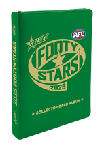 2025 AFL Footy Stars Vinyl Album + 2 Packs Cards