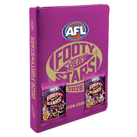 2026 AFL Footy Stars Vinyl Album + 2 Packs Cards