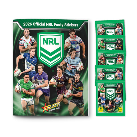 2026 Official NRL Footy Stickers Book Bundle