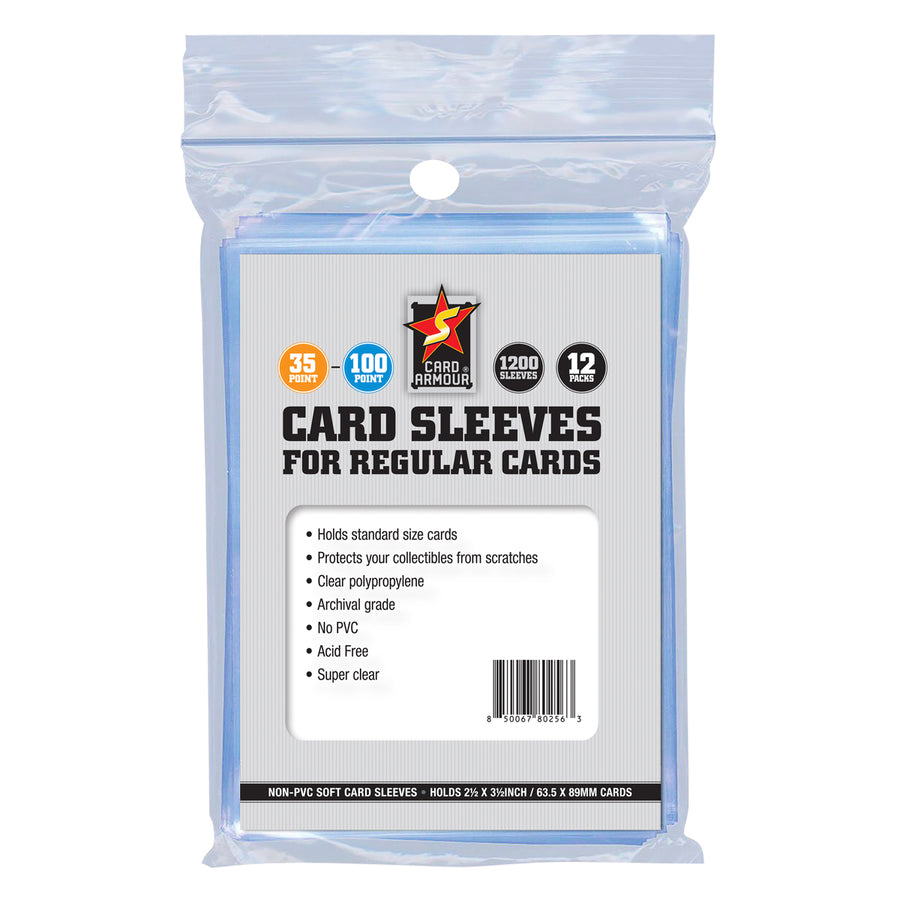 Card Armour® Clear Sleeves for Standard Trading Cards (1200 pack)