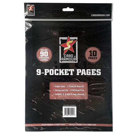 9 Pocket Card Album Pages (10 pack)