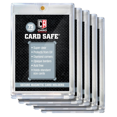 5 pack of Card Armour Card Safe 75pt Magnetic Card Holders