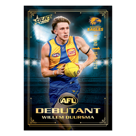 Willem Duursma Debutant Card