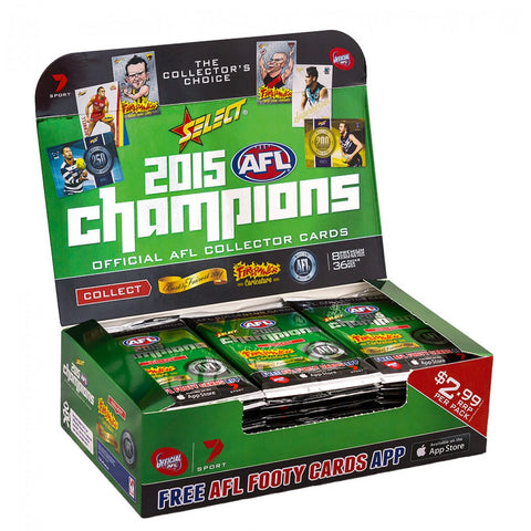 2015 AFL Champions Collector Cards Sealed Box (36 Packs)