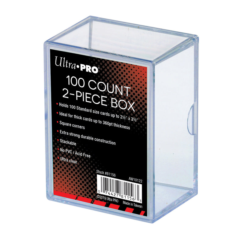 Ultra Pro 2-Piece 100-Count Clear Card Storage Box