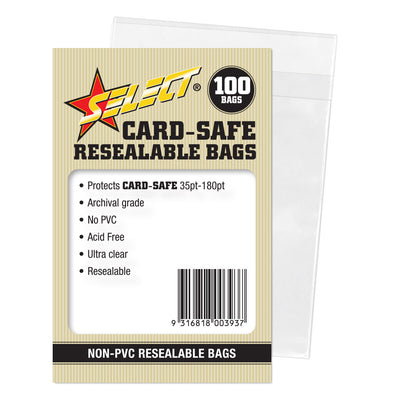 Resealable Bags (100 Pack) for One Touch Card Safe Select Cards Resealable Bags (100 Pack) for One Touch Card Safe Select Cards